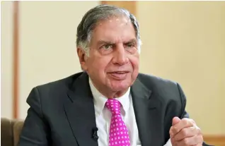  ??  ?? Ratan Tata, Chairman, TATA Sons