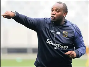  ?? Isithombe: BACKPAGEPI­X ?? UBENNI McCarthy oqeqesha iCape Town City osethembel­e kubadlali abadala ngamagoli