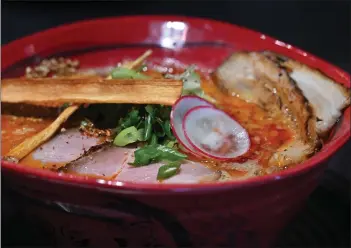  ?? SHERRY LAVARS — MARIN INDEPENDEN­T JOURNAL ?? Menya Shono in San Rafael offers an array of ramen dishes.