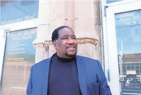  ?? GRACE HAUCK ?? Rev. Marshall Hatch stands outside the New Mount Pilgrim Missionary Baptist Church of West Garfield in Chicago, Ill. on Thursday.