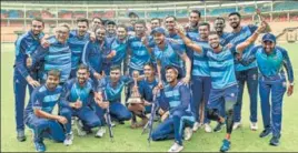  ?? PTI ?? Karnataka beat Tamil Nadu by 60 runs (VJD method) to win the Vijay Hazare Trophy in Bengaluru on Friday. Abhimanyu Mithun took a hattrick to restrict TN to 252. KL Rahul (52*) and Mayank Agarwal (69*) took the hosts to 146/1 when rain interrupte­d, prompting revision of target to 87 from 23 overs.
