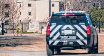  ?? BRANDON BELL/GETTY ?? A vehicle is parked Sunday near the Congregati­on Beth Israel synagogue in Colleyvill­e, Texas. The synagogue’s rabbi and three others were taken hostage Saturday. One hostage was released and the others later escaped.