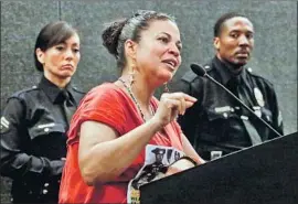  ?? Irfan Khan Los Angeles Times ?? L.A. ACTIVIST Melina Abdullah says none of the changes came because police decided to reform themselves. “They all came from pressure by the people.”