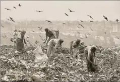  ??  ?? ■ The smart bin eliminates the possibilit­y of human interventi­on at the site, impacting the livelihood of the waste picker community RAJ K RAJ/HINDUSTAN TIMES