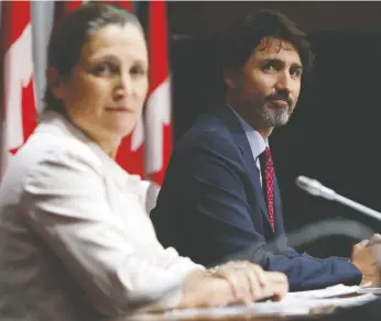  ?? DAVID KAWAI / BLOOMBERG FILES ?? The bungling of deputy prime minister Chrystia Freeland and Prime Minister Justin Trudeau when it comes to Canada's vaccine plans doesn't surprise columnist John Robson as much as the lack of outrage.