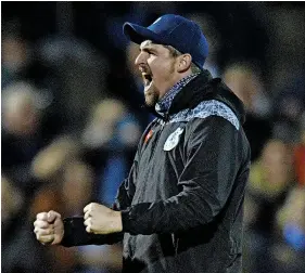  ?? Picture: Rob Noyes/JMP ?? Joey Barton celebrates victory on Saturday