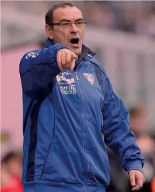  ??  ?? Maurizio Sarri, 59 anni, dal 2012 a Empoli dal 2015 a Napoli