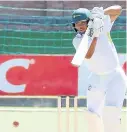  ?? Picture: BRIAN WITBOOI ?? SO CLOSE: Sinethemba Qeshile moved to within one run of his maiden first-class hundred … and then got out in the first innings of their 4-Day Franchise Series match against the Knights.