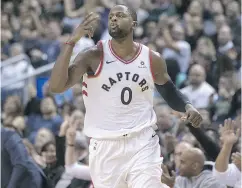  ?? CHRIS YOUNG / THE CANADIAN PRESS ?? Forward C. J. Miles has been a steady, veteran presence on the Toronto Raptors’ young second unit.