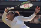  ?? SUSAN MULLANE/USA TODAY SPORTS ?? Serena Williams smacks a shot during her 7-5, 6-3 victory against Arantxa Rus.