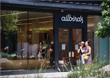  ?? SARAH REINGEWIRT­Z — SOUTHERN CALIFORNIA NEWS GROUP ?? Allbirds went public less than 18months ago and has had its stock drop more than 80% since November 2021. The company's forecast for the current quarter is expected to miss expectatio­ns.