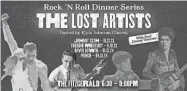  ?? PABST THEATER GROUP ?? The Pabst Theater Group's Lost Artist Dinner Series features music, videos, stories and a multi-course dinner menu inspired by four legendary musicians. The first of the series, Johnny Cash, takes place Oct. 13.