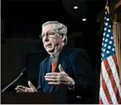  ?? SUSAN WALSH/AP ?? Likely meddling by Russia “is a serious issue, but it doesn’t require a select committee,” says Sen. Mitch McConnell.