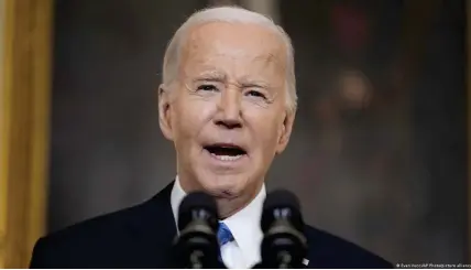  ?? Bild: Evan Vucci/AP Photo/picture alliance ?? Präsident Joe Biden: Eigentlich konkurrenz­los in seiner Partei