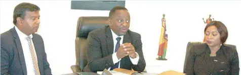  ??  ?? Senior Director and Head, Legal at Thomson Reuters Africa, Mr. Romulen Pillay (left) Law Author, Professor Fabian Ajogwu, SAN, Director, Research & Publicatio­n, Mrs Chioma Mordi, during the signing of strategic agreement .in Lagos