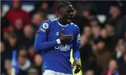  ?? ?? Everton's Amadou Onana: soon to be tapping another badge? Photograph: Peter Byrne/PA