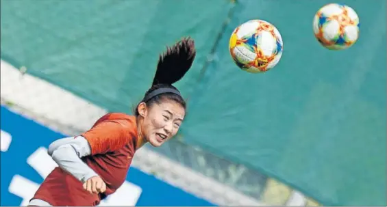  ?? / PETER POWELL (EFE) ?? La china Wang Ying, en el entrenamie­nto de ayer.