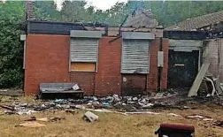  ?? ?? ● Damage caused by a fire to the Lord Taverners Woodside Youth Club in Runcorn