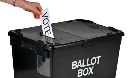  ?? Photograph: Finnbarr Webster/Alamy ?? ‘When elections can be put off with so little discussion of alternativ­es, such as the feasibilit­y of a switch to postal or electronic voting, there is a risk that they are made to seem unimportan­t.’