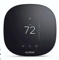  ?? ECOBEE.COM ?? The ecobee3 lite smart Wi-Fi thermostat has a colorful, responsive touchscree­n display.