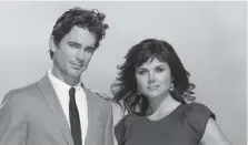  ??  ?? Bomer with Tiffani Theissen: making a run for it