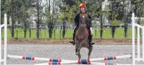  ??  ?? Fine form . . . Cromwell Pony Club member Hurudy Riddell (14), takes part in the Central Otago Pony Club 65th anniversar­y interclub competitio­ns in Cromwell last weekend.