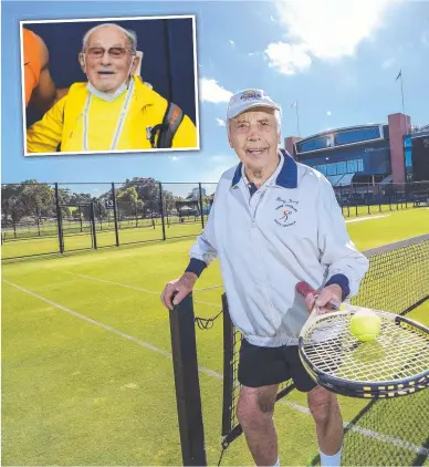 ?? ?? Henry Young and (inset) Leonid Stanislavs­kyi are the oldest tennis players in the world.