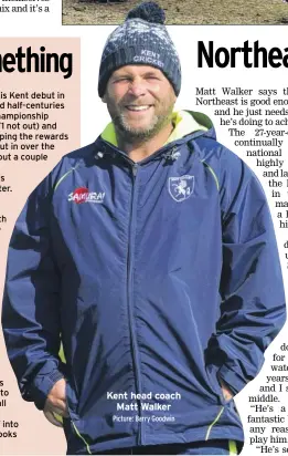  ?? Picture: Barry Goodwin ?? Kent head coach Matt Walker