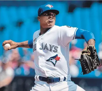  ?? CANADIAN PRESS FILE PHOTO ?? New manager Charlie Montoyo sees Marcus Stroman, pictured, as a possible mainstay in the starting rotation.