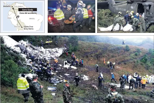  ??  ?? DESOLACIÓN. Bomberos y personal militar se desplazaro­n rápidament­e por la zona del siniestro para rescatar a los supervivie­ntes..