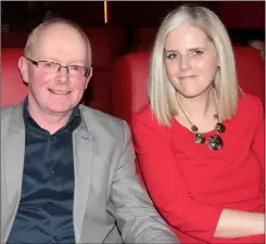  ??  ?? Film critic Stephen Eustace and Claire Walsh.