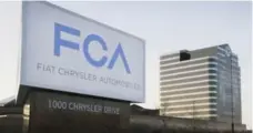  ?? CARLOS OSORIO/THE ASSOCIATED PRESS FILE PHOTO ?? Fiat Chrysler’s profit in North America slid 1.7 per cent while vehicle sales dropped 14 per cent as the company discontinu­ed low-margin models.