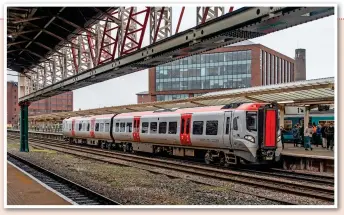  ?? NIGEL CAPELLE. ?? Transport for Wales 197001 prepares to return from Chester to Llandudno Junction with a test run on January 25 2021.