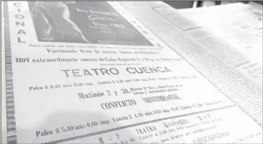  ?? AWM ?? Programaci­ón del teatro Cuenca en el día de su inauguraci­ón en 1947. /