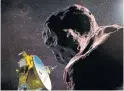  ?? NASA ?? This artist’s illustrati­on shows the New Horizons spacecraft encounteri­ng Ultima Thule, a Kuiper Belt object.