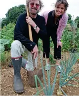  ??  ?? Digging it: Chas Hodges showing the Mail’s Jane Fryer his allotment in 2010