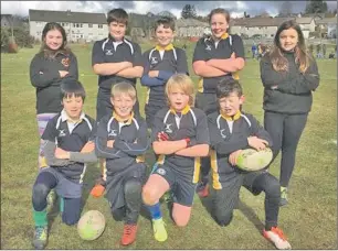  ??  ?? Mid Argyll RFC P6/7 all smiles after great performanc­es throughout the day.