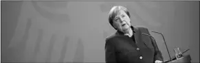  ??  ?? De Duitse regeringsl­eider Angela Merkel. (Foto: HLN)