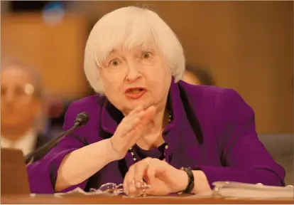  ?? Foto: reuters ?? Janet Yellen no hizo comentario­s directos sobre las últimas órdenes ejecutivas del presidente Trump.