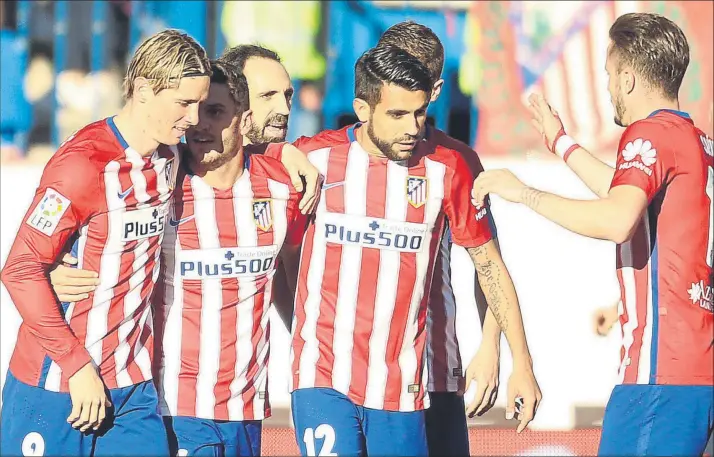  ?? FOTO: SIRVENT ?? El Atlético de Madrid goleó al Granada el curso pasado en octubre para ponerse líder de la Liga