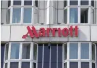  ?? — Reuters ?? Logo of Marriott hotel is seen in Vienna.