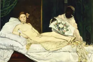  ??  ?? Sobre estas líneas, la obra de Édouard Manet titulada Olympia, de 1863.