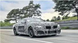 ??  ?? BMW showed a prototype of its M8 on the track ahead of the Nurburgrin­g 24hr race, above. Right: BMW looked at a M8 before but it did not get past the prototype stage.
