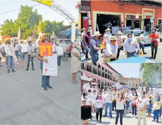  ??  ?? Entre tropiezos arrancó el proselitis­mo/brisselda Sarabia y Heriberto Hernández