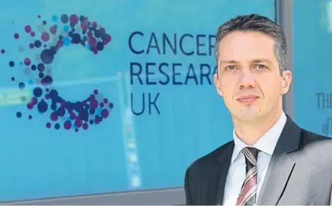  ??  ?? Gregor McNie, Cancer Research UK’s head of external affairs in Scotland.