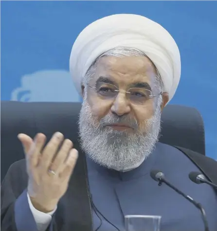  ?? PICTURE: IRANIAN PRESIDENCY/AFP/GETTY ?? 0 Iranian President Hassan Rouhani is sometimes described as a ‘moderate’
