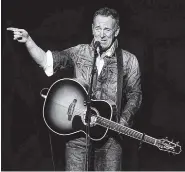  ?? AP PHOTO BY BRAD BARKET/INVISION ?? Bruce Springstee­n performs at the 12th annual Stand Up For Heroes benefit concert at the Hulu Theater at Madison Square Garden on Monday in New York.