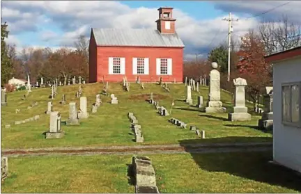  ?? PROVIDED BY ROBERT MCKEON ?? The Red Church and its cemetery are on state Route 9G in Red Hook, N.Y.