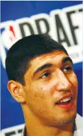  ?? (Mike Segar/Reuters) ?? ENES KANTER of Turkey speaks to reporters in New York in June 2011.