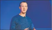  ?? AFP ?? Chief executive Mark Zuckerberg believes the new bets will take time to give returns